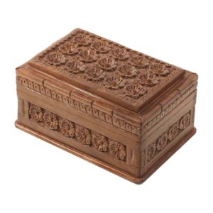 Fine Handcrafted Spring Flower Walnut Wood Box
