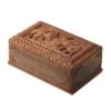 Kashmiri Handmade Classical Elephant Walnut Wood Jewellery Box