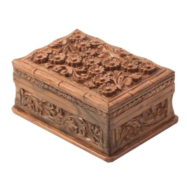Kashmiri Handcrafted Spring Flower Walnut Wood Box