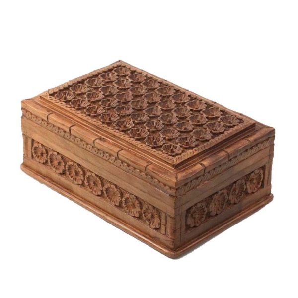 Kashmiri Handmade Spring Flower Walnut Wood Box