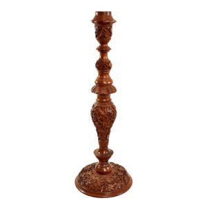 thekaycraft-walnut-wood-carving-lamp-stand-fc-1