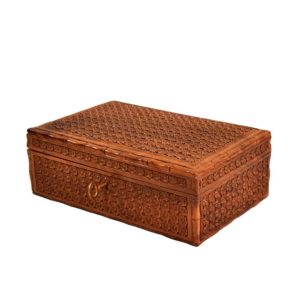 Handmade Spring Garden Walnut Wood Jewellery Box